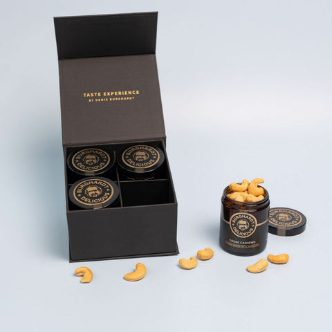 Valentinstag Geschenkbox Quartett Genuss (4 Glasdosen) - Burghardt Delicious