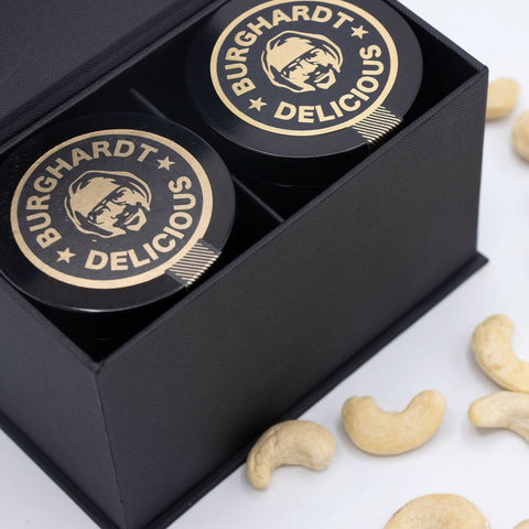 Hochzeits Geschenkbox Duo Genuss (2 Glasdosen) - Burghardt Delicious