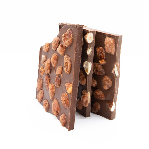 Bean to Bar - Vollmilch Bruchschokolade mit kandierten Mandeln